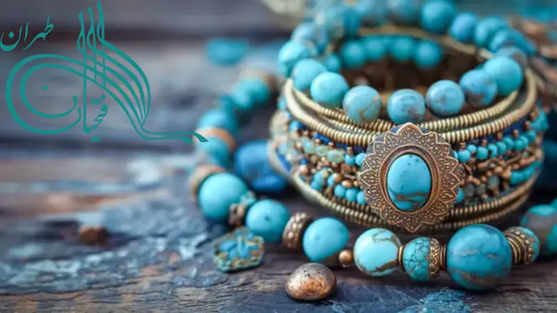  کاربرد فیروزه در ساخت جواهرات و اشیای زینتی