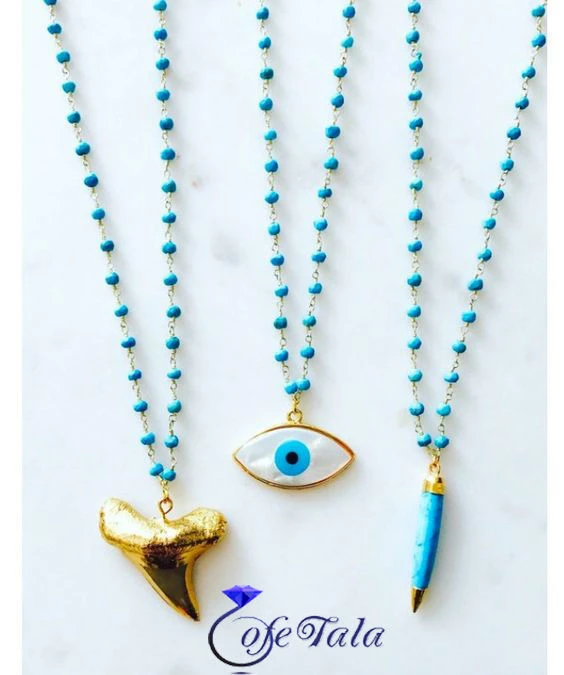 گردنبند فیروزه مدل 624