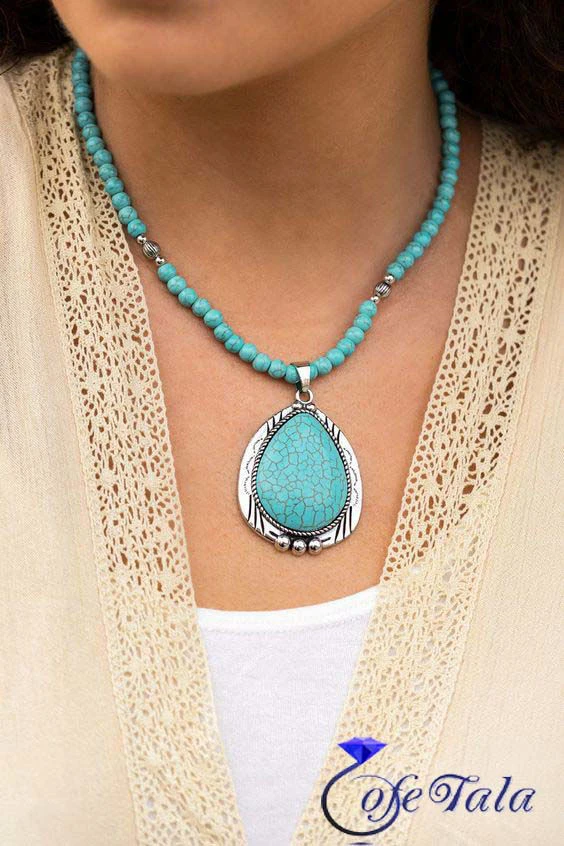 گردنبند فیروزه مدل 6990