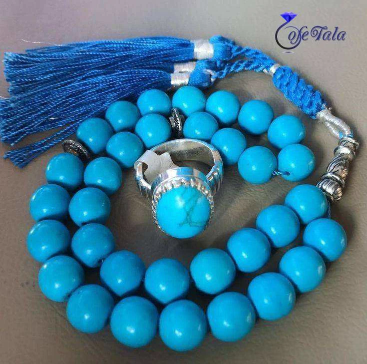 فیروزه عجمی رنگ محک بسیار شیک کار کهنه برای دوره صفوی