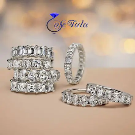 حلقه ازدواج الماس مدل 21158