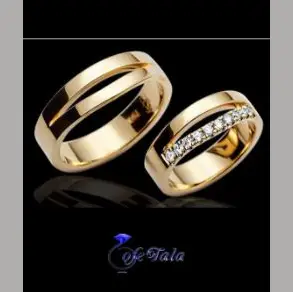 حلقه ازدواج نگین دار مدل 21150