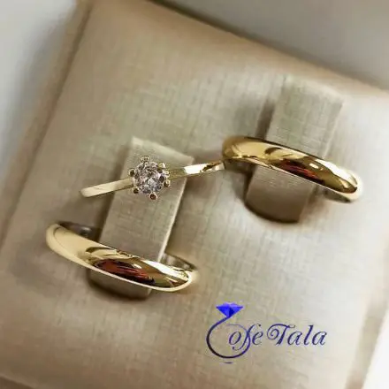 انگشتر و حلقه نامزدی ساده مدل 21144