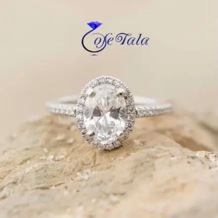 انگشتر نگین الماس مدل 21137