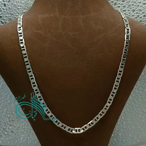 زنجیر نقره T سایز  ۵۵ سانتی متر - کار ترکیه