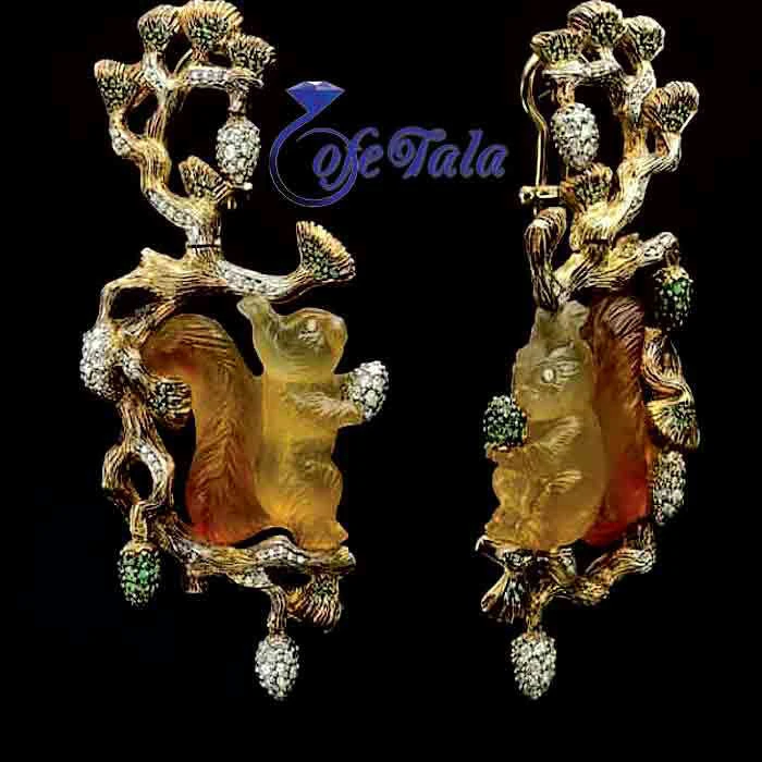 گوشواره سنجابی Squirrel design earrings