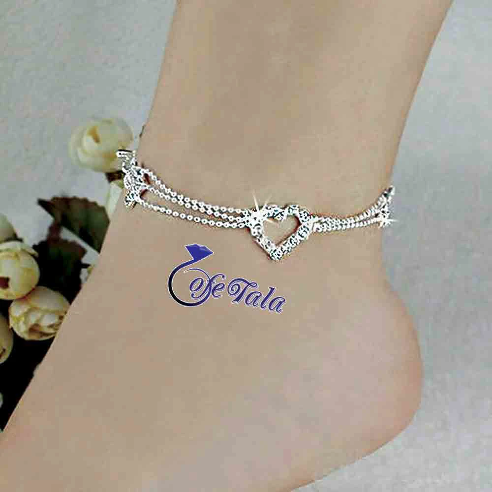 Heart design ankle jewelry پابند قلبی