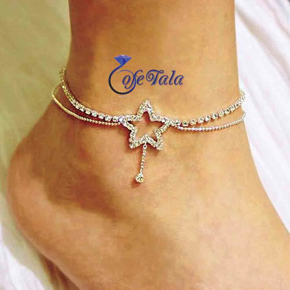 Star design ankle jewelry پابند ستاره